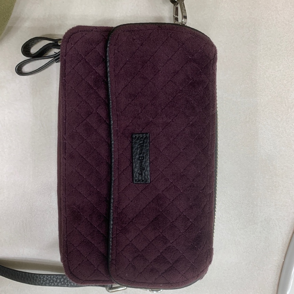 Burgundy Velvet Vera Bradley All-in-one Crossbody